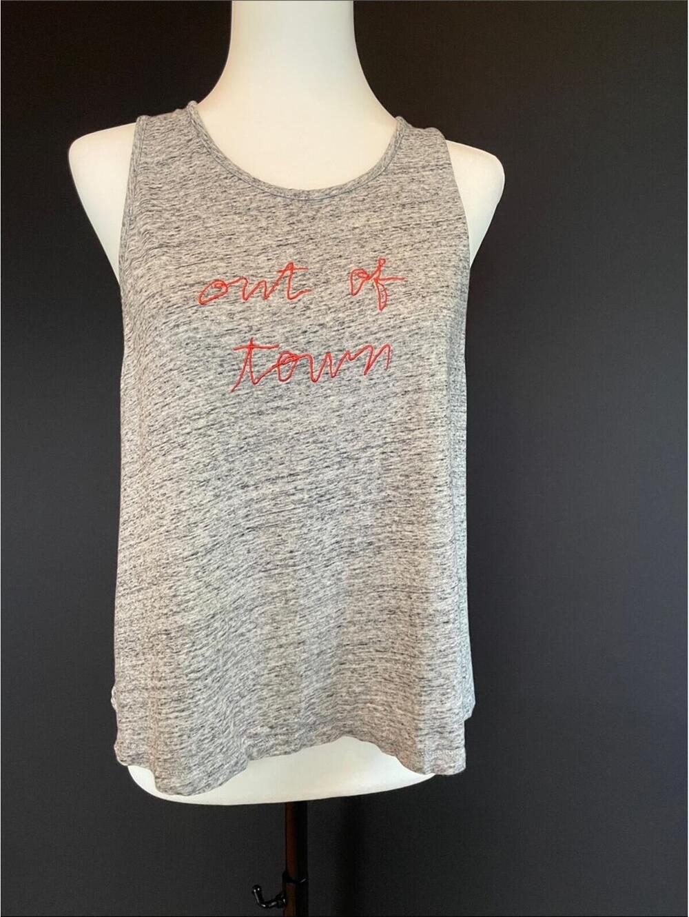 Miles by Madewell Out of Town Graphic Tank Top Heather Gray Large - Picture 1 of 6